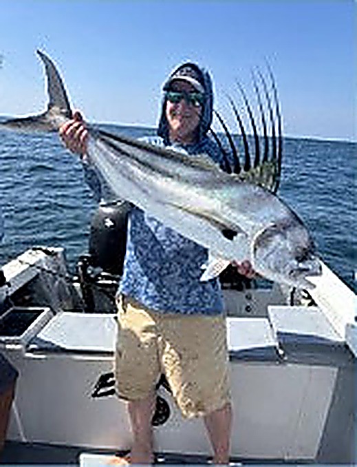 Offshore roosterfish catch