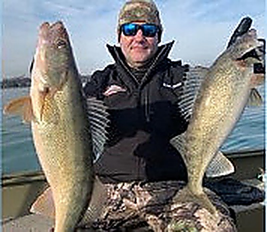 Double walleye catch